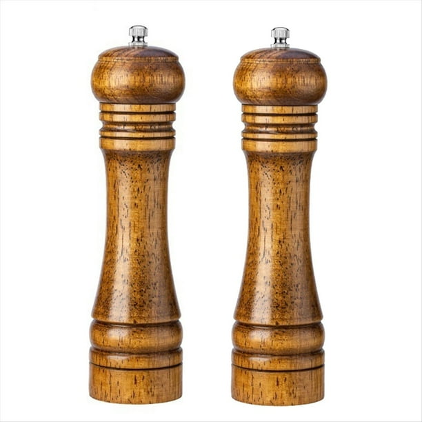 Molinillo de Sal y Pimienta para Cocinar de Madera, Molinillo de Sal y Pimienta, Tarro de para Pimienta, Botella para Moler, Utensilios de Cocina
