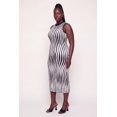 thumbnail image 2 of Women's Plus Size Printed Pattern Mock Neck Sweater Dress, 2 of 3