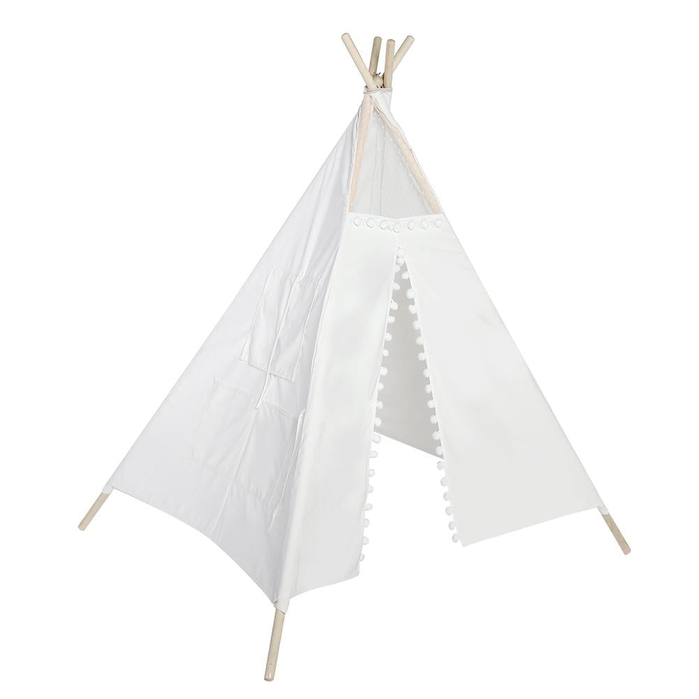 Black White Outdoor Teepee Tent Portable Playhouse Teepee Indoor