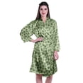 thumbnail image 1 of Moomaya Printed Womens Kimono Robes Short Satin Silk Bridal Robe Loungewear, 1 of 7