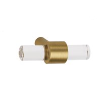 Alno A860-45 Contemporary Acrylic 1-3/4" T Bar Cabinet Knob - Brass