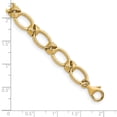 thumbnail image 4 of Diamond2Deal 14K Yellow Gold Polished 8.5mm Fancy Link Necklace for Women 18", 4 of 6