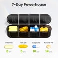 thumbnail image 6 of Weekly Pill Organizer 4 Times a Day, 7 Day Pill Box Case for Travel, Large Medication Container for Daily Vitamin and Medicine, with Portable Compartments (Black), 6 of 7