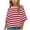 Red, variant on fatyb Boys Girls Striped Shirts Oversized Short Sleeve Shirts Crewneck Loose Kids Color Block Tee Tops