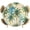Yellow, variant on Fitted Round Tablecloths Elastic Edged Table Covers 36"-44",Tropical Palm Coconut Leaves Waterproof Dining Room Table Cloth