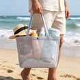 thumbnail image 4 of Mesh Beach Shoulder Bag, Portable Foldable Shopping Storage Tote, One Shoulder Travel Organizer Net Bag, Bag for Travel Shopping Beach Storage Use, 4 of 6