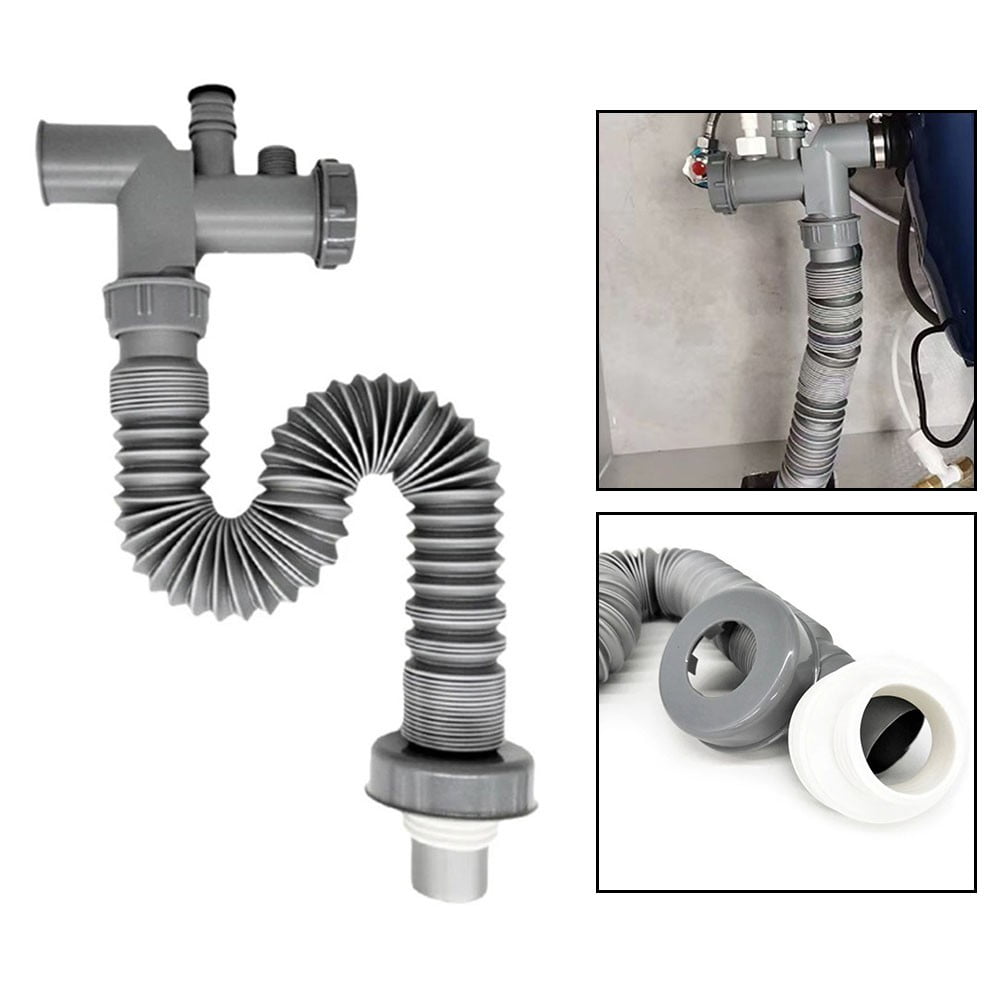 PASILI Retractable Sink Drain Kitchen Sink Drain And Garbage Disposal Downspout Set