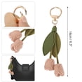 thumbnail image 2 of Unique Bargains 1 Pc Handbag Charm Flower Leaf Bag Charm Dark Pink, 2 of 5