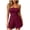 #0347-Wine, variant on Pounoo Jumpsuits for Women Strapless Neck Solid Color Ruched Waist Detail Relaxed Fit Bottoms Club Casual Style Soft Stretchy Shorts