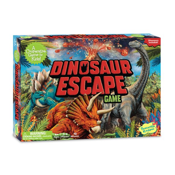 Peaceable Kingdom Dinosaur Escape Award Winning Cooperative Memory Game of Logic and Luck for 2 to 4 Kids Ages 4+
