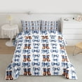thumbnail image 2 of Homewish Western Cowgirls Boots Bedding Comforter Set,Cute Cartoon Bowtie Twin Comforter Sets,Blue Bow Knot Bedding Set For Princess Kids,Breathable Home Decor Reversible,2 Pieces, 2 of 8