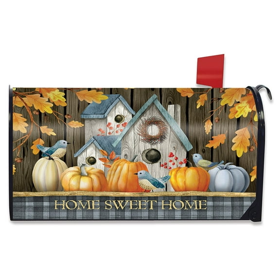 Briarwood Lane Rustic Fall Birdhouse Welcome Mailbox Cover