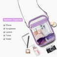 thumbnail image 3 of Lohol Clear Purse Stadium Approved CrossBody Bag for Men and Women Light Purple-Small, 3 of 7