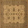 thumbnail image 1 of Ahgly Company Indoor Square Oriental Brown Traditional Area Rugs, 3' Square, 1 of 4