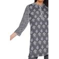 thumbnail image 4 of Moomaya Printed Collar Close Neck Mini Tunic Dresses For Women Clothing Wear, 4 of 5