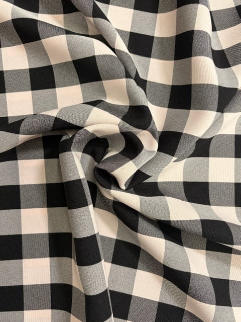 1" Checkered Gingham PolyPoplin Fabric by The Yard - 60 Inch Wide for Sewing, Quilting, Tablecloths, Curtains, Apparel, Crafting, DIY Projects