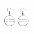 thumbnail image 1 of Quote Sow Nothing Reap Nothing Ear Dangle Silver Drop Earring Jewelry Woman, 1 of 3