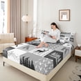 thumbnail image 3 of Castle Fairy Deer Initial K Bed Sheets 4-Piece,Vintage Camo Animal Hunting Full Size Sheets,1 Fitted Sheet, 1 Flat Sheet and 2 Pillowcases, 3 of 6