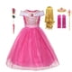 thumbnail image 3 of Disney Frozen Elsa Anna Costume Aurora Belle Snow White Princess Dress Girls Kids Cosplay Rapunzel Mermaid Ariel Party Clothes, 3 of 5