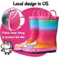 thumbnail image 3 of Kushyshoo Kids Rain Boots Unicorn Print Girls Rubber Boots with Handles 3M, 3 of 8