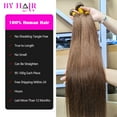 10A 24 26 Inch Chocolate Brown Straight Bundles Remy Human Hair For