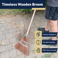 thumbnail image 2 of Kings County Tools 57” Outdoor Broom with 12” Wide Natural Bristle Brush, 2 of 6