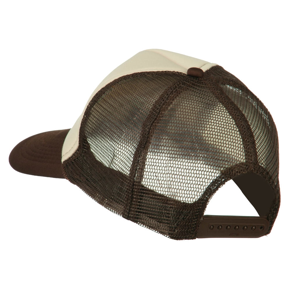 Clover St.Patrick's Day Embroidered Foam Mesh Cap - Brown Tan OSFM