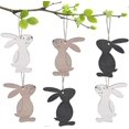 thumbnail image 1 of 6 Pieces Easter Wooden Bunny Decorations, Easter Bunny Pendant, Wooden Easter Decorations, Easter Wooden Ornaments, for Decoration and Gifts 26-27s, 1 of 5