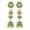 Green-White, variant on Bollywood Jewellery Traditional Ethnic Bridal Bride Wedding Bridesmaid Gold-plated Meenakari Long Jhumki Sky Blue Earrings