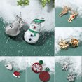 thumbnail image 1 of Joyas navideñas moda encantadora aleación gotas de aceite alce pendientes de nieve dibujos animados pendientes creativos joyas de pareja regalos de San Valentín, 1 of 5
