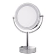 thumbnail image 4 of Ico Bath V9013 Volkano 10-7/8" W X 16" H Modern Circular Framed Makeup Mirror - Chrome, 4 of 7