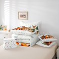 thumbnail image 6 of jejeloiu Jungle Bear Deer 7-Piece Twin Bedding Sets,Kawaii Fox Rabbit Bedding Comforter Set,White Brown Orange Sheet Sets For Kids,Breathable Home Decor Reversible, 6 of 8