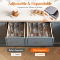 thumbnail image 4 of Organizador de cubiertos Lifewit, cajón para utensilios, plástico gris, 4 unidades, 4 of 9