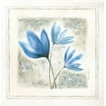 thumbnail image 2 of Shamp, Cindy 26x26 Gold Ornate Wood Framed with Double Matting Museum Art Print Titled - Blue Flowers IV, 2 of 4