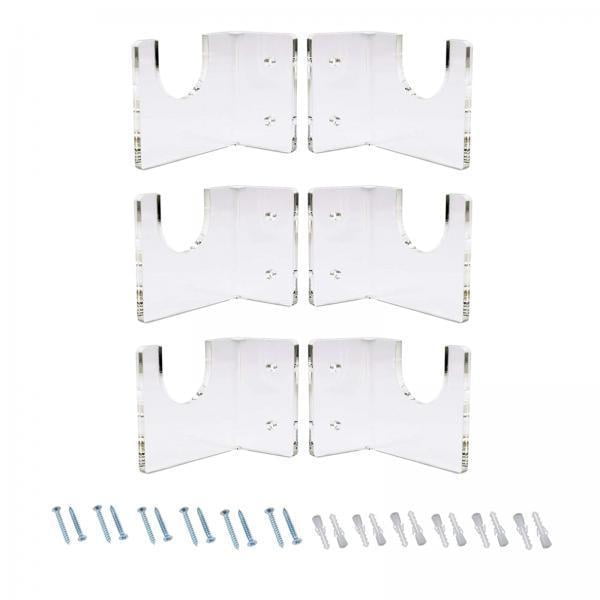Soporte para caña acrílico de 6 piezas Soporte para tejado de pared Horizontal con accesorios shamjiam