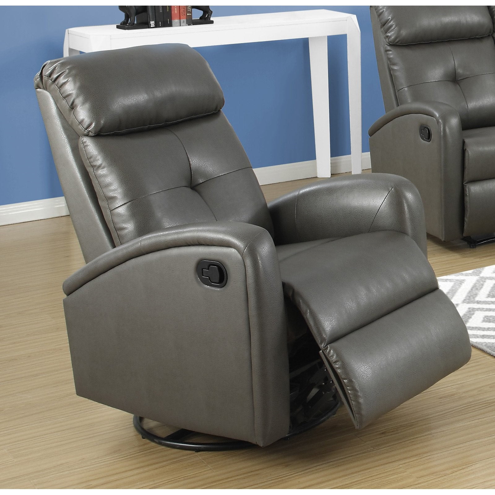 boju adjustable living room recliner chair grey vintage