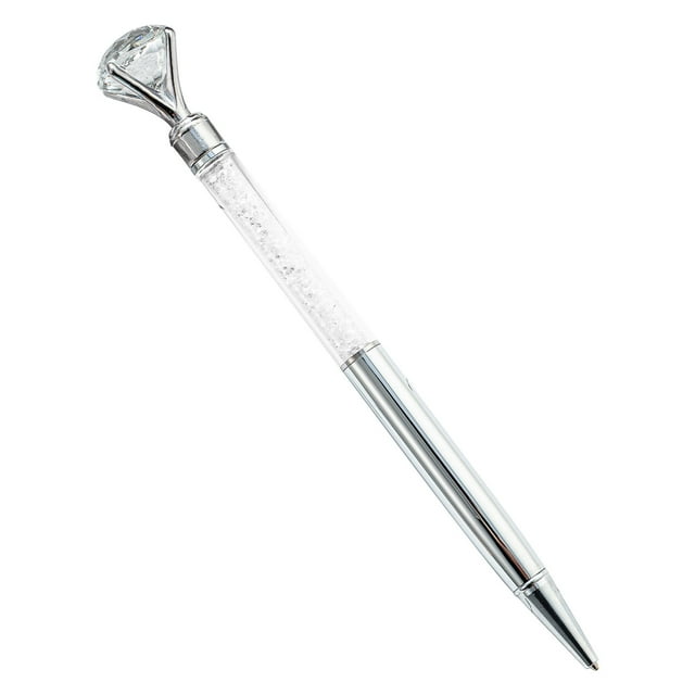 CSChome Ballpoint Pen Glitter Half Transparent Ballpoint Pen with Replaceable Refill Portable Writing Tool for Students
