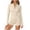 Beige, variant on Tqcoqu Women's 2 Piece Workout Outfit,Solid Zip Up Stand Collar Thumb Hole Long Sleeve Yoga Jacket & High Waist Biker Shorts,Beige Women's S-XXL