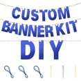 thumbnail image 3 of TaoBary 112 Pcs DIY Letter Custom Banner Glitter Customizable Banner Kit Including 107 Letters and Numbers 3 Rope for Valentine‘s Day Birthday Party(Bright Blue), 3 of 10