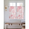 thumbnail image 6 of Tier Curtains 45 Inches Long, Coastal Pink Window Treatment Curtain Drapes, Ocean Coral Starfish Shell Modern Sea Small Curtain Drapes for Bathroom Laundry Room, 27.5"x45", 2 Panels, 6 of 7