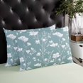 thumbnail image 4 of Spring Flowers Throw Pillow Cover 12 x 20 Inch Decorative Pillow Cover Watercolor Vintage Plant Aqua Blue Leaf Lumbar Pillowcase Seasonal Rectangle Cushion Case for Couch Sofa Bed Living Room, 4 of 7