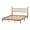 Oak-a, variant on Aukfa Full Size Bed Frame with Gourd Shaped Headboard, Wood Platform Bed, Oak