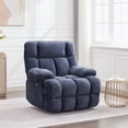 thumbnail image 3 of Gewnee Modern Fabric Power Reclining Sectional Sofa with USB Charging Ports, Solid Wood Frame, Padded Seats, for Living Room & Home,Blue, 3 of 10