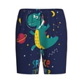 thumbnail image 4 of Naloa Dinosau Space Explorer Men's Short Pajama Pants, Lounge Comfort Shorts with Elasticized Waistband and Side Pockets - X-Large, 4 of 9