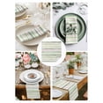 thumbnail image 4 of Green Pink Stripes Cloth Napkins Washable Set of 2, Gradient Geometric Smear Art Paint Reusable Dinner Table Napkins Cloth Bulk for Weddings Kitchen Restaurants Hotel Events Parties 20 x 20 Inch, 4 of 9
