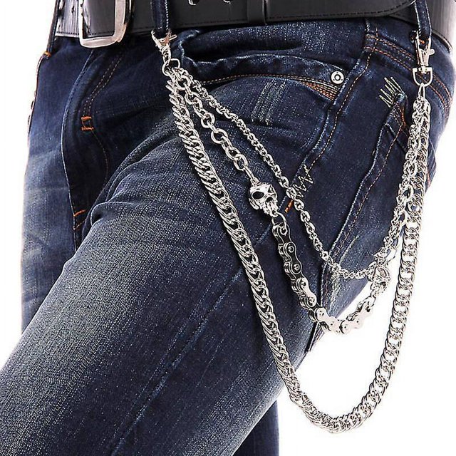 Nuevo colgante de cruz de moda, gótico, rock, hip hop, punk, metal Cadenas para cinturón, cadenas para pantalones de hombre Cc
