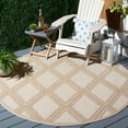 thumbnail image 5 of SAFAVIEH Global Michael Diamond Indoor/Outdoor Area Rug, Beige/Brown, 5'3" x 7'6", 5 of 5