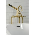 thumbnail image 4 of Aqua Vintage CCK8107DL Concord Freestanding Tub Faucet with Supply Line, Stop Valve, Brushed Brass, 4 of 9