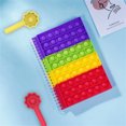 thumbnail image 4 of Push Bubble Notebook Con Llavero Pen Cap College Ruled Paper Stress Relief Toy Gift Para La Escuela Home College Office Silicone Supplies Set Methold EL017039-04, 4 of 5