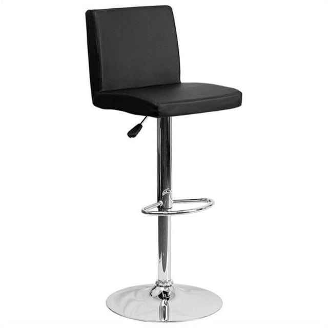 Pemberly Row Contemporary Bar Stool in Black